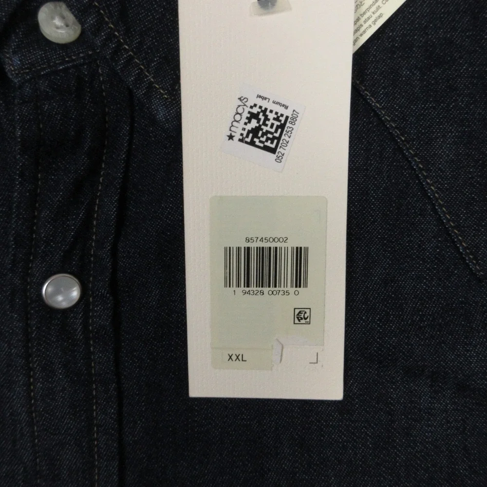 Levis Shirt Mens 2XL Blue Denim Pearl Snap‎ Western Cowboy Chambray Rodeo Ranch